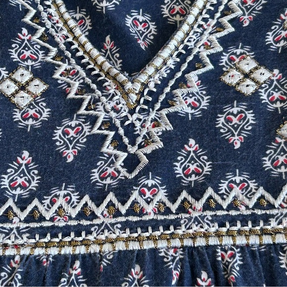 Antropologie RD and Koko Embroidered Peasant Blouse Top - Picture 9 of 11